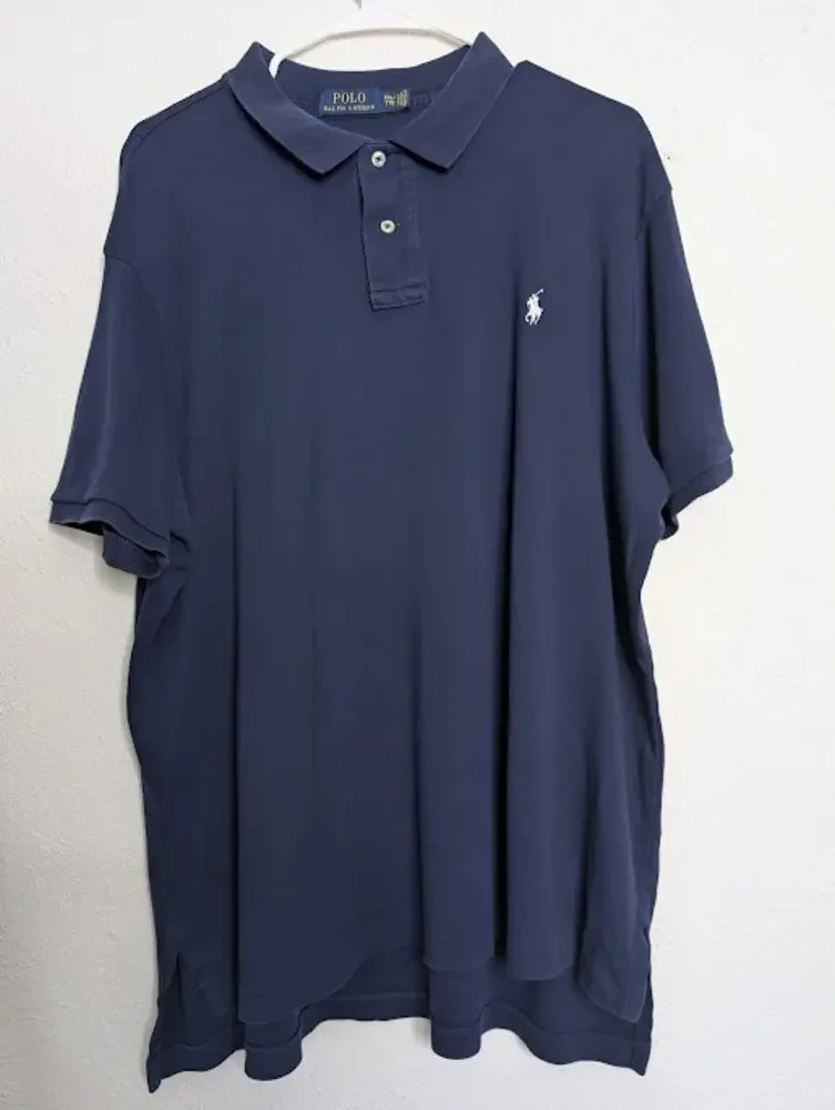 Polo Ralph Lauren Short Sleeve Polo Shirt Blue Mens Size XXL Preppy Classic Logo